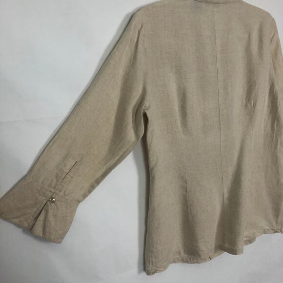 Willi Smith Blazer Womens Small Linen Quiet Luxury Old Money Lagenlook Corpcore - Picture 10 of 12